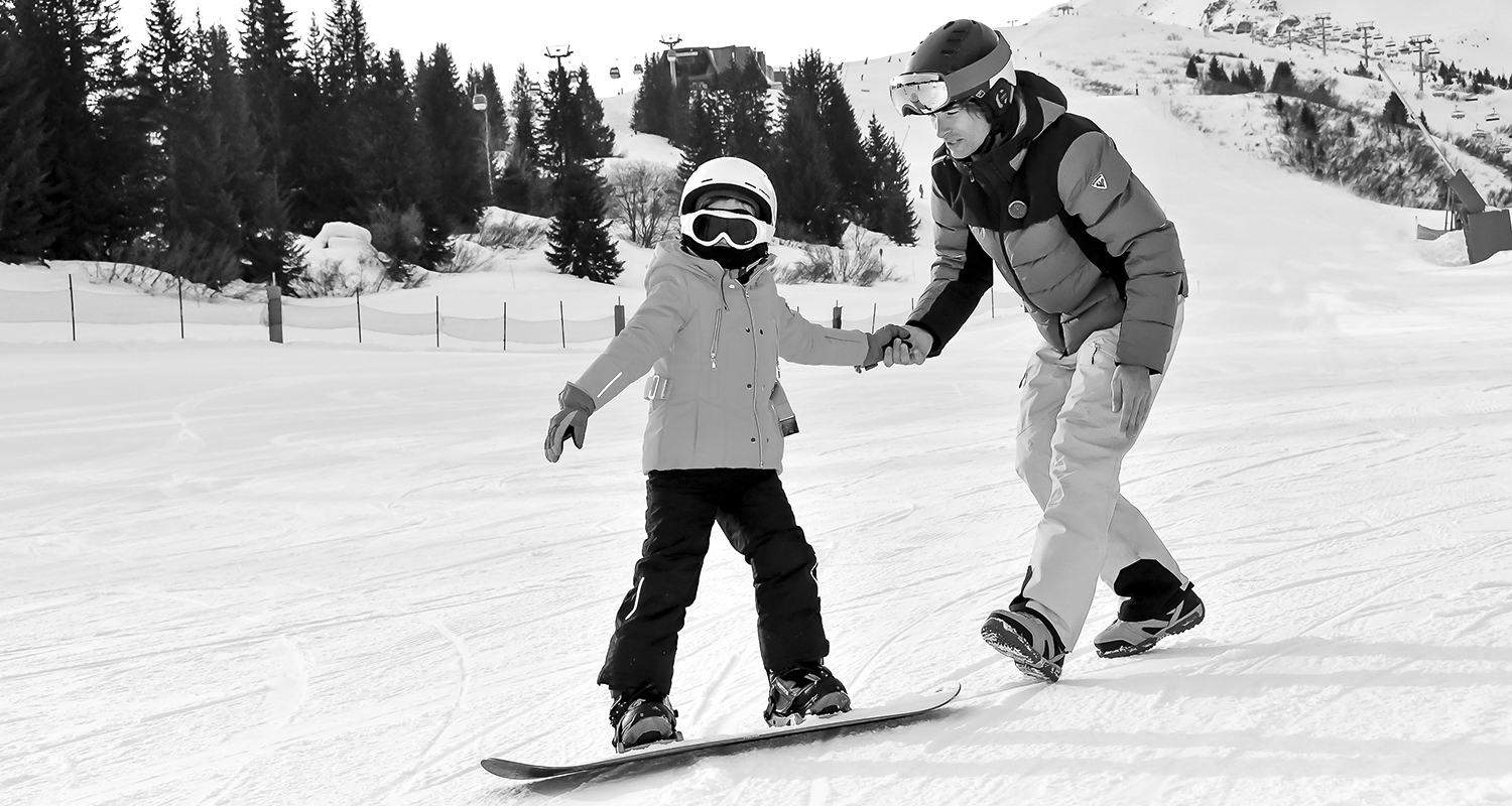 private children snowboard instructor in courchevel 1850