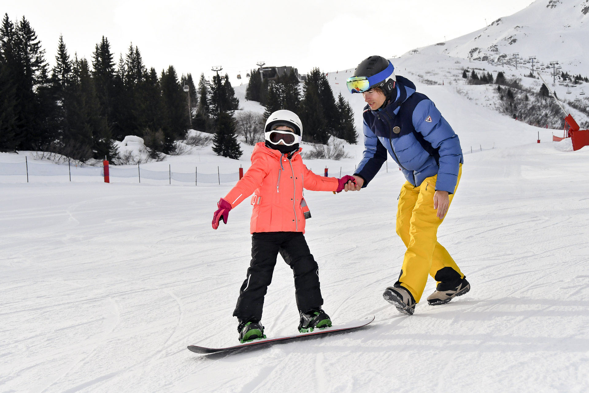 children snowboard instructor in Courchevel 1850